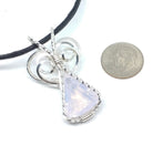 Lavender Moon Quartz Elven Pendant