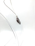 Australian Boulder Opal Pendant in Sterling Silver with Green Flash
