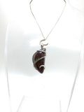Australian Boulder Opal Pendant in Sterling Silver with Green Flash