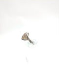 Raw Pink Oregon Sunstone Crystal Ring in Sterling Silver Sz 5 with Copper Schiller