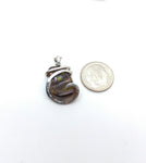 Rare AAA Mexican Fire Agate Gemstone Necklace in Hammered Sterling Silver