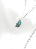 Heart Shape Raw Turquoise Nugget Pendant Sterling Silver from the Morenci Mine