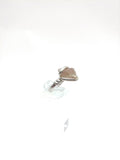 Raw Pink Oregon Sunstone Crystal Ring in Sterling Silver Sz 5 with Copper Schiller