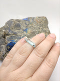 Raw Aquamarine Crystal Ring in Sterling Silver Sz 4.5