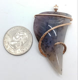 Nevada Purple Amethyst Sage Agate in Hammered 14kt Rose Gold Fill