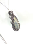Maligano Picture Jasper Tree of Life Pendant Necklace in Woven Recycled Copper