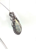 Maligano Picture Jasper Tree of Life Pendant Necklace in Woven Recycled Copper