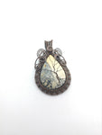 Maligano Picture Jasper Tree of Life Pendant Necklace in Woven Recycled Copper